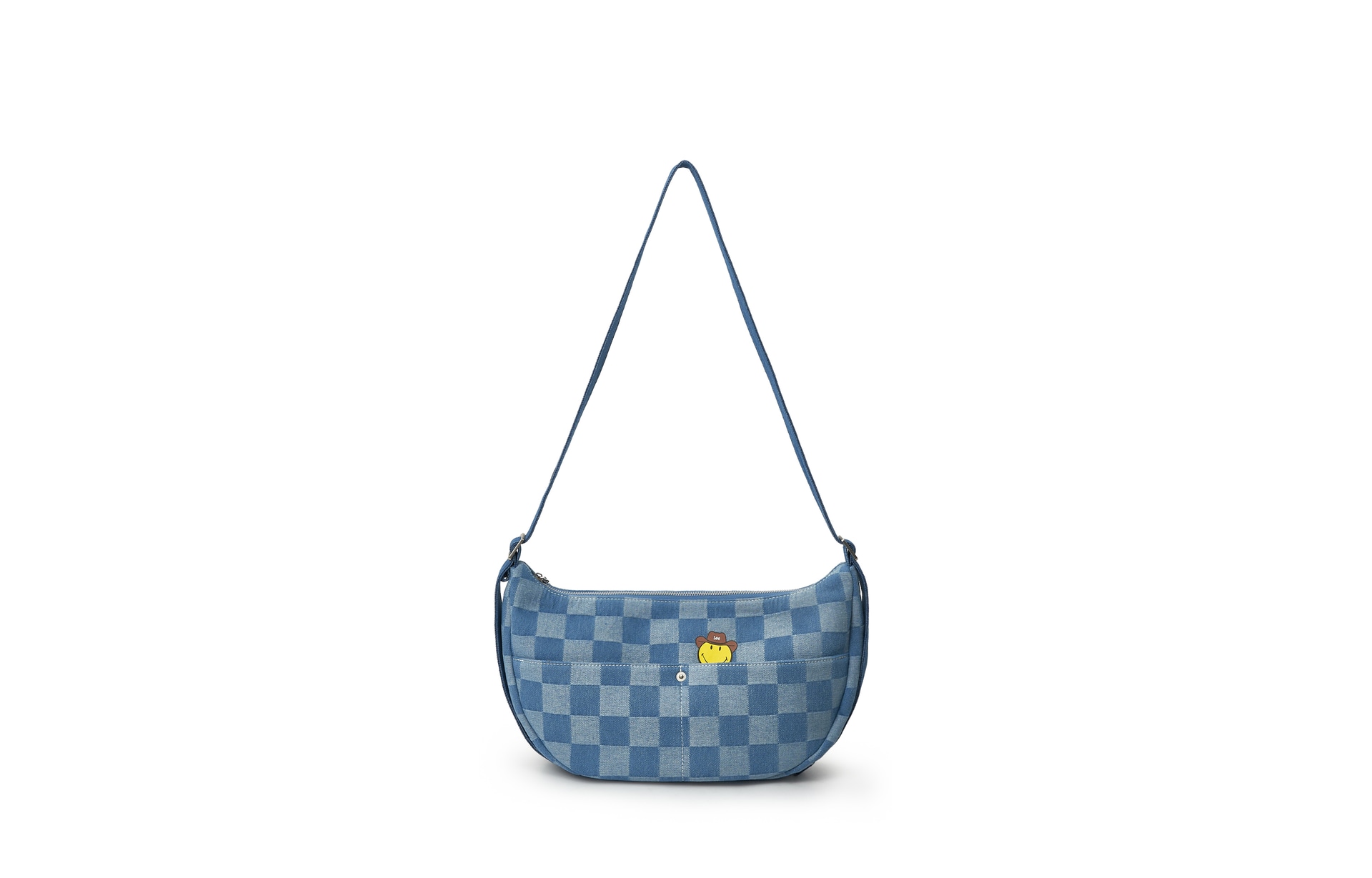 Lee x Smiley Checkered Tote Bag Blue — фото 7