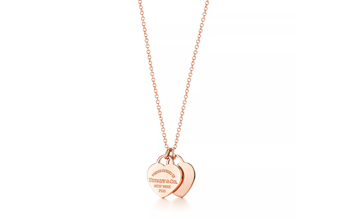 TIFFANY & CO./蒂芙尼 Tiffany & Co. Return to Tiffany Double Heart Tag Necklace