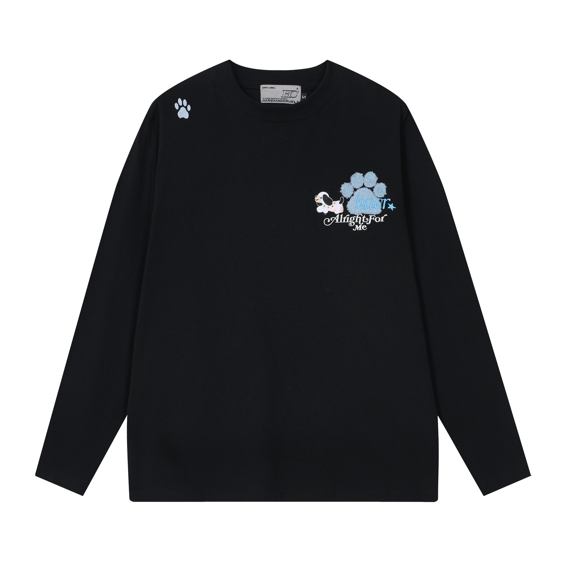 Harsh And Cruel Embroidered Puppy Long Sleeve T-Shirt — фото 6