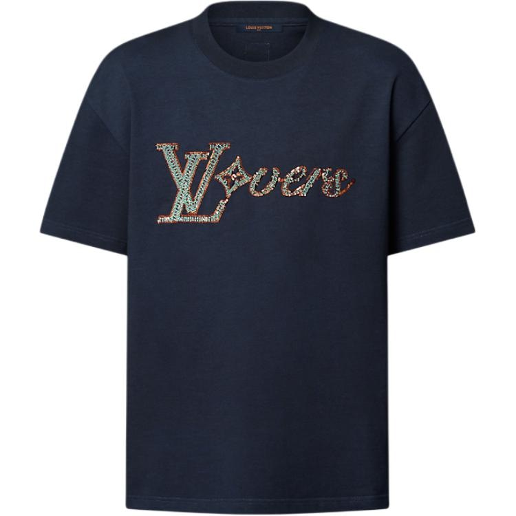 Футболка Louis Vuitton FW24 Logo T-Shirt Navy