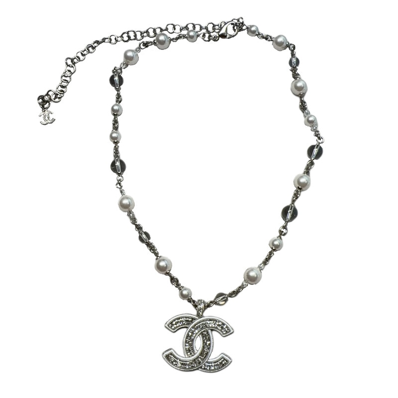 Chanel Double C Necklace Silver — фото 1