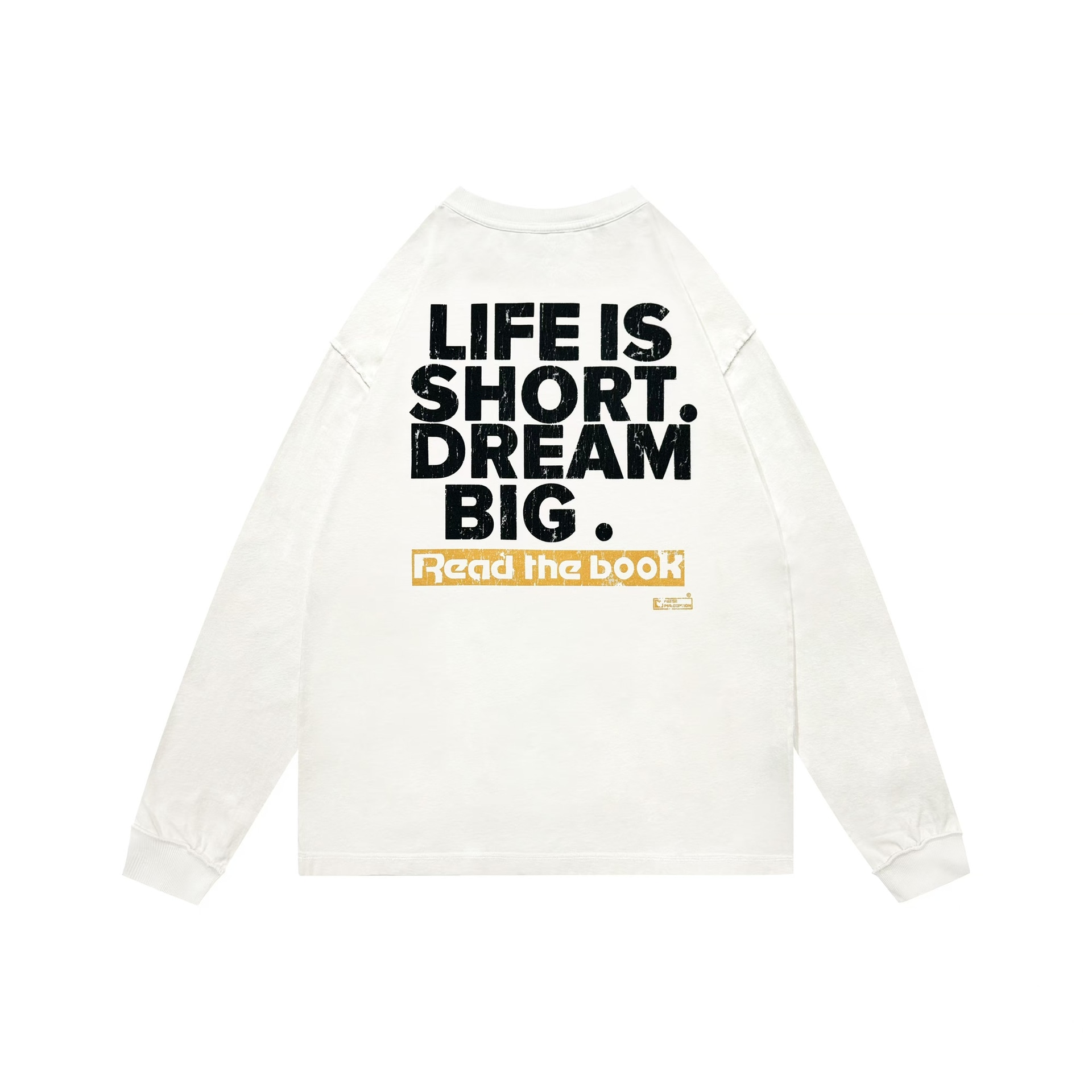 False Perception Slogan Washed Long Sleeve Tee — фото 1