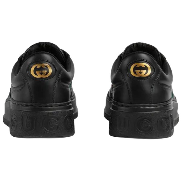 Gucci Leather Low Top Sneakers Black — фото 10