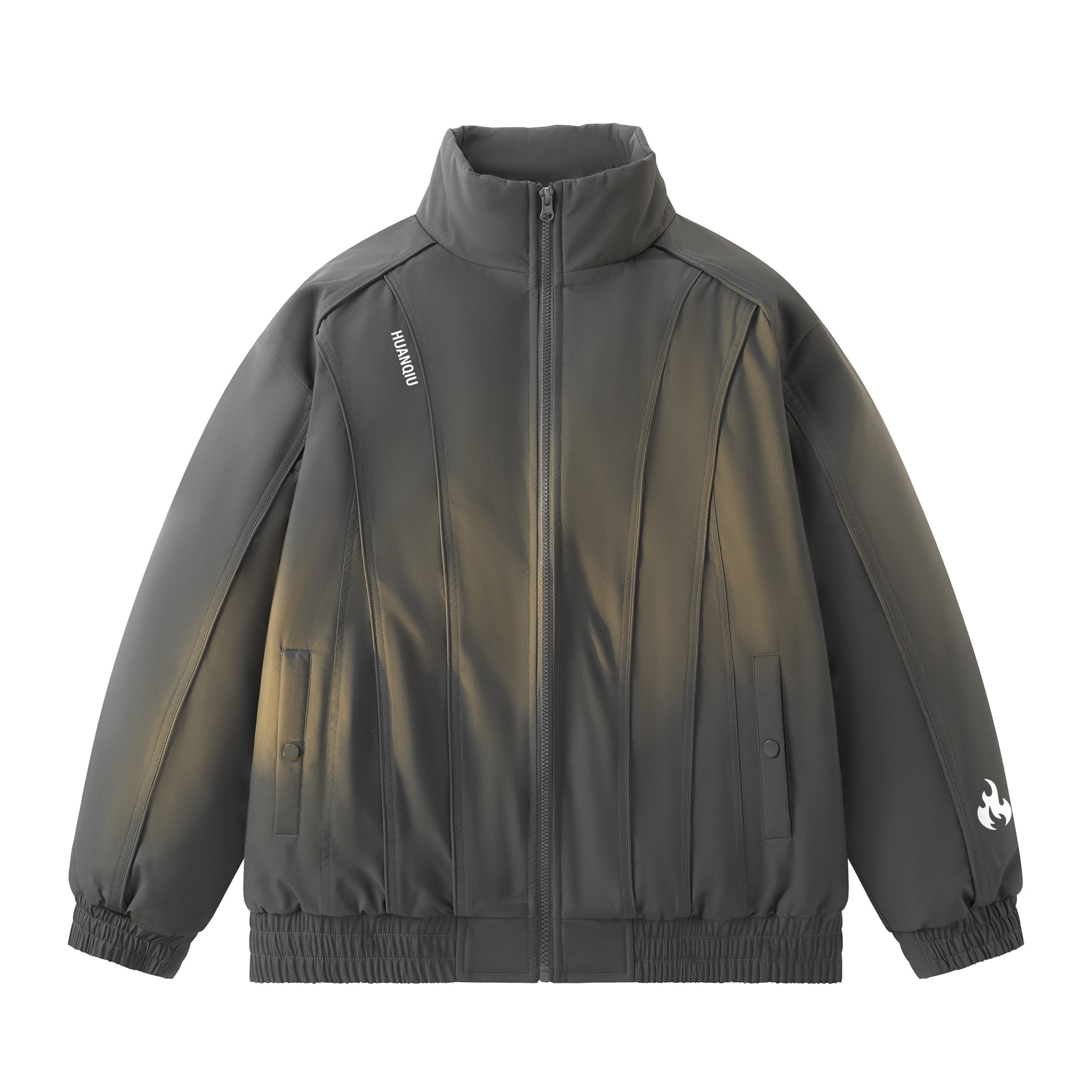 Huanqiu Classic Flame Logo Zip-Up Jacket — фото 11