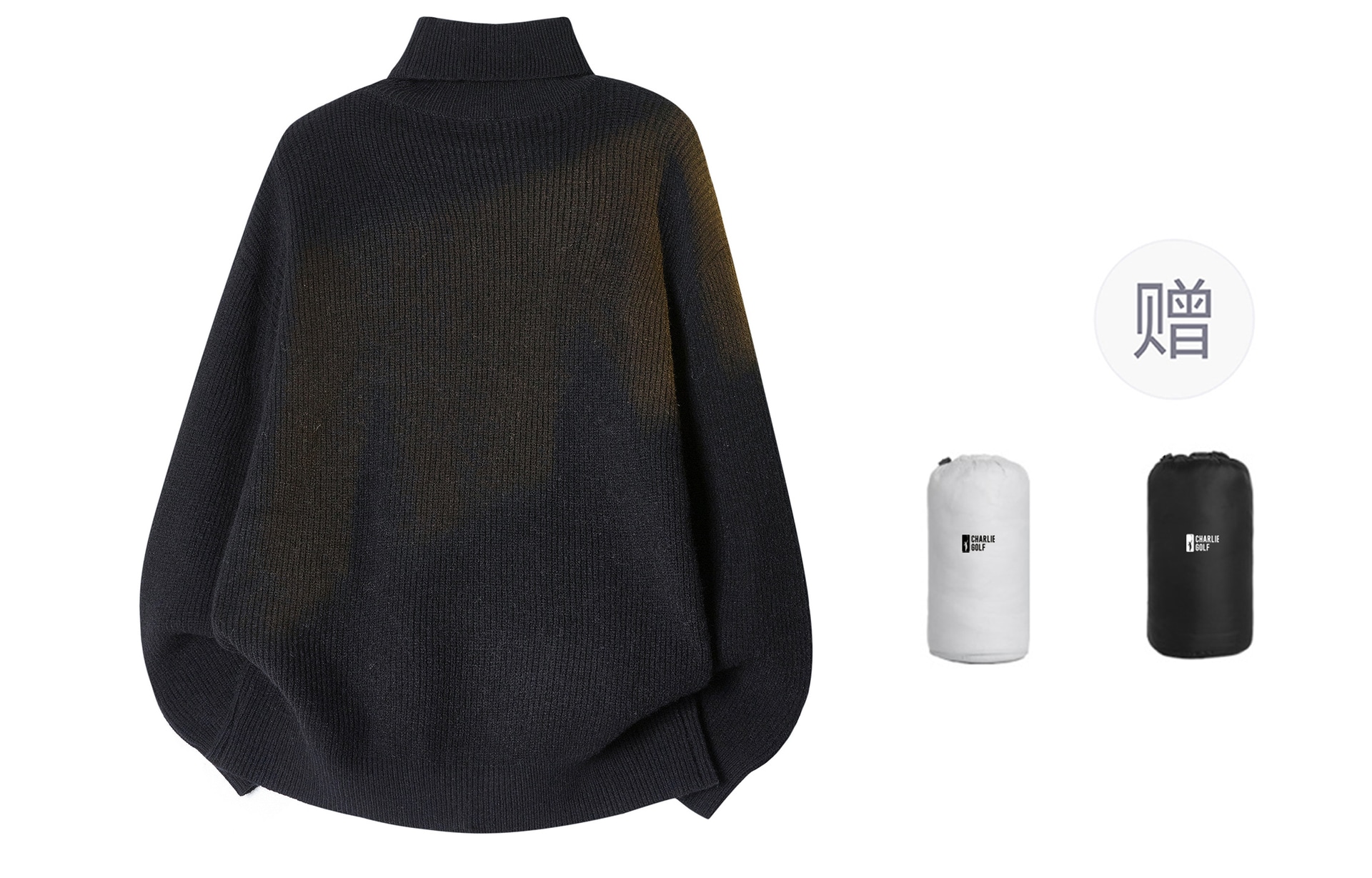Charlie Golf Basic Logo Turtleneck Sweater — фото 1