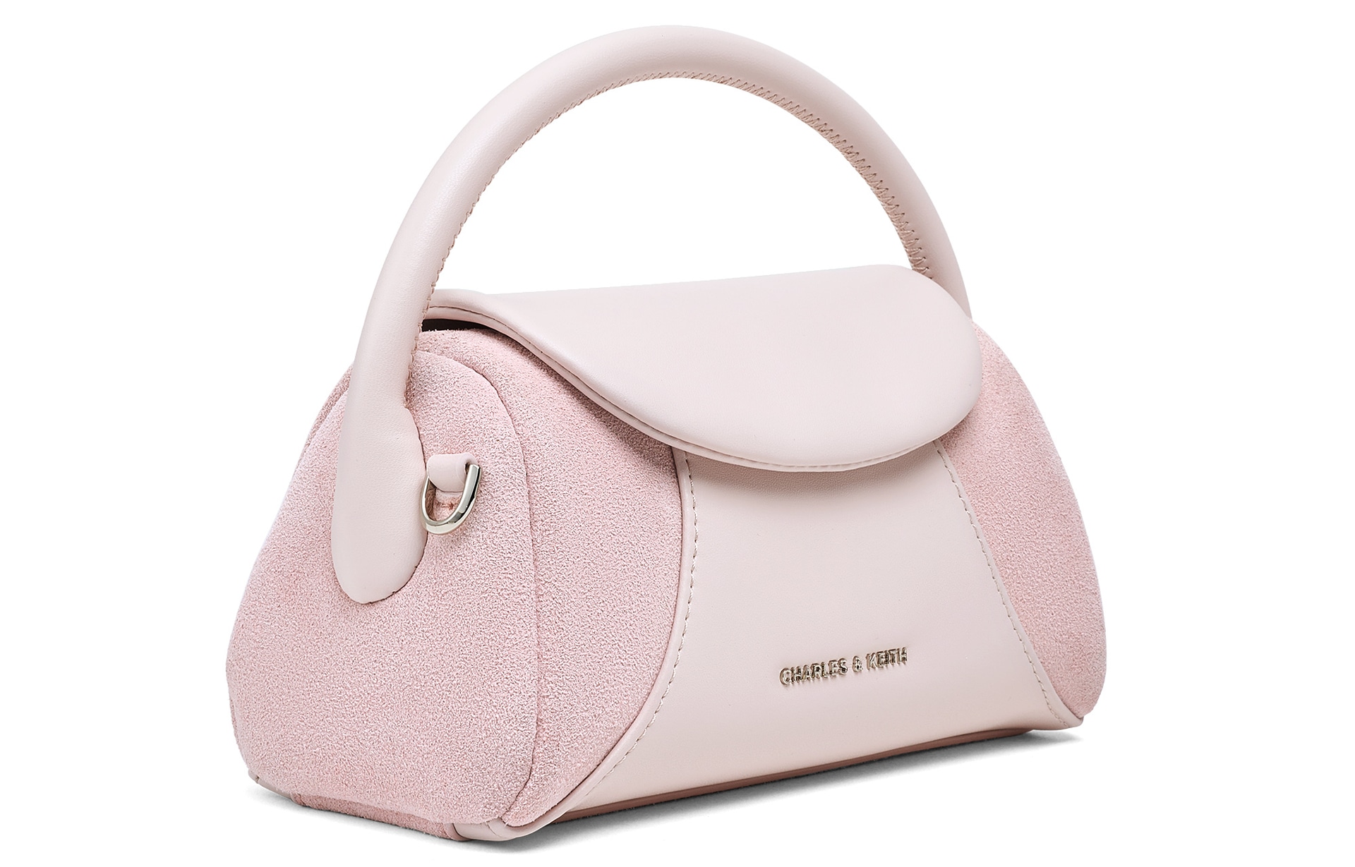 Charles&Keith Patchwork Suede Crossbody Bag Small — фото 7