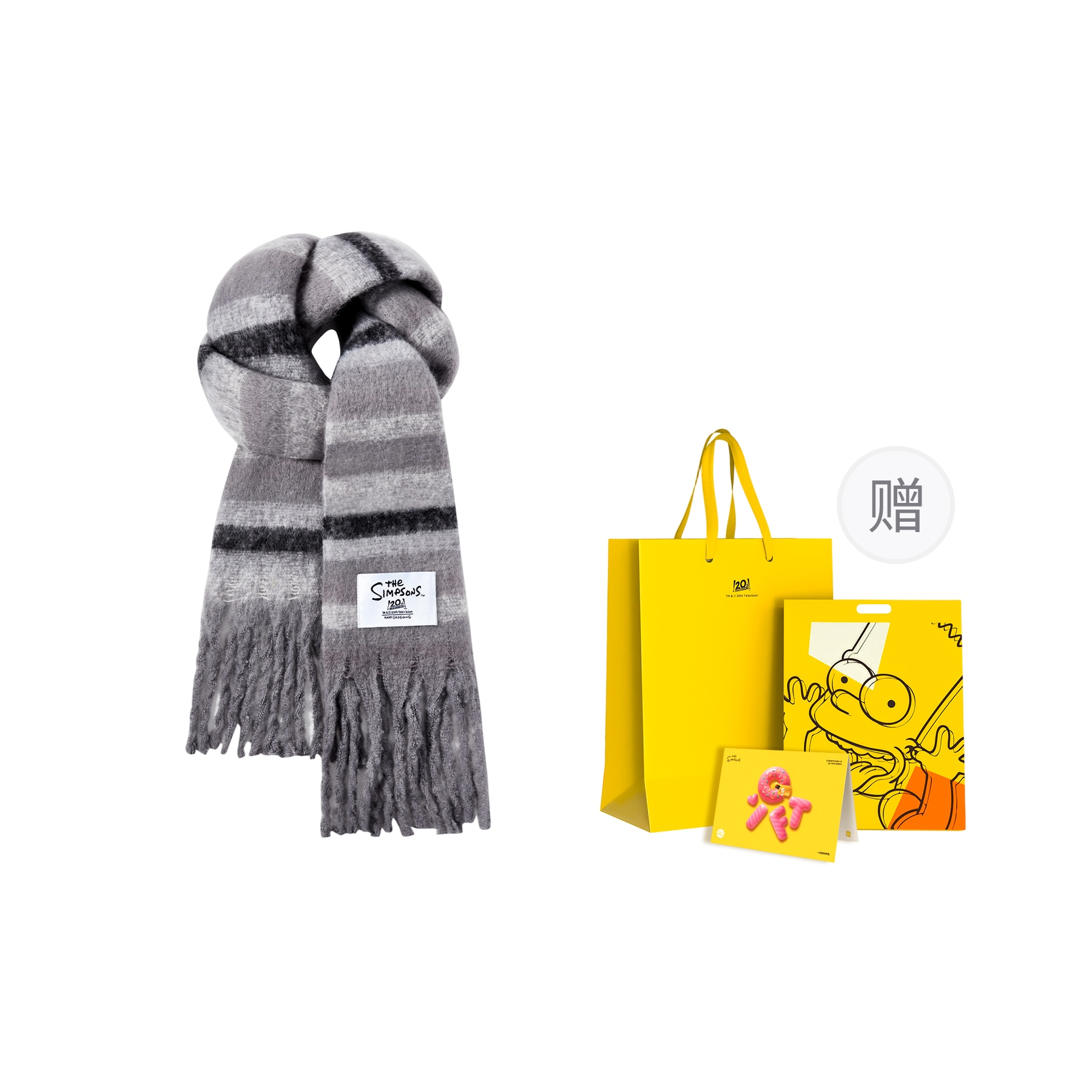The Simpsons Plaid Gradient Scarf — фото 5