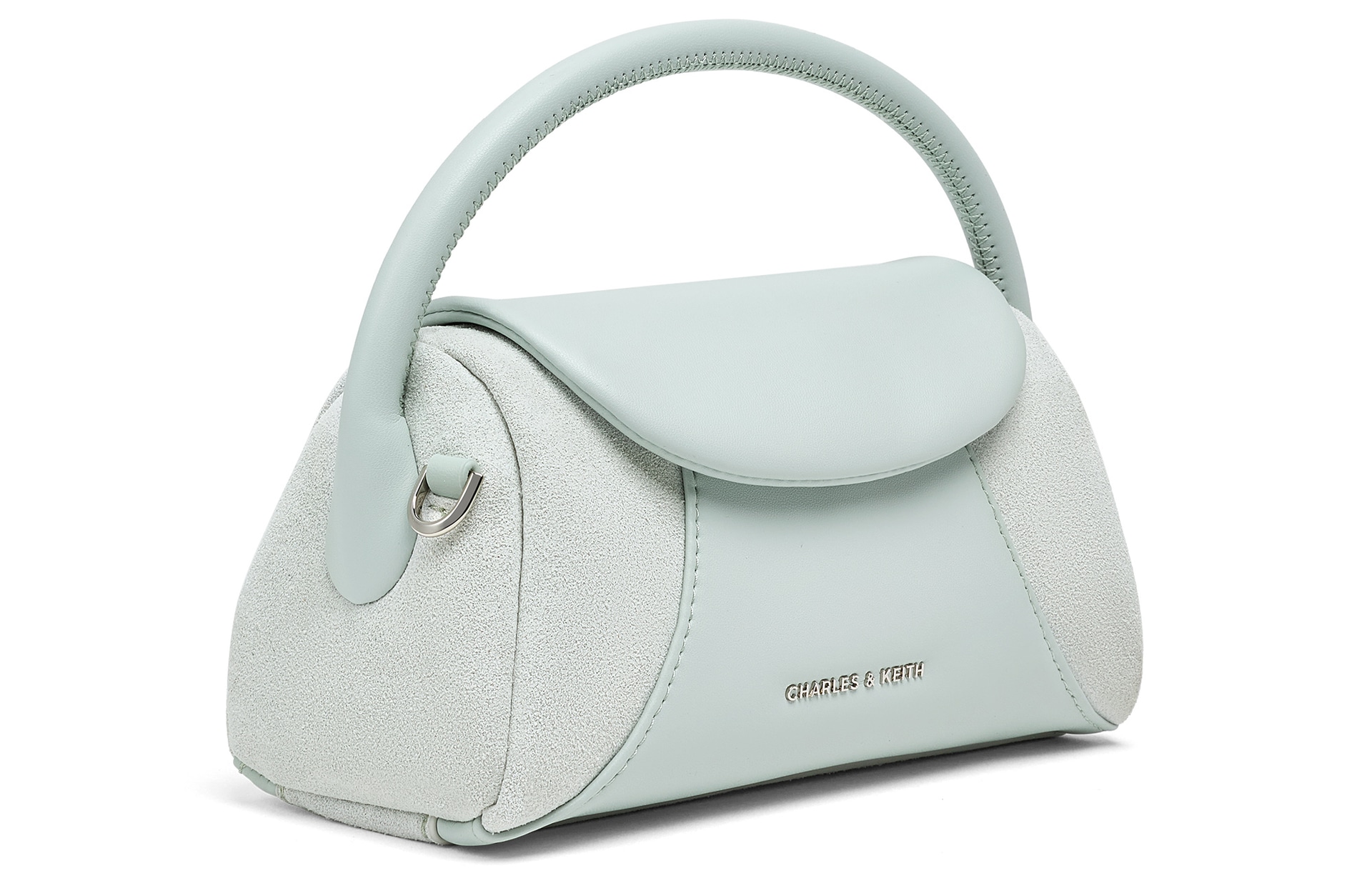Charles&Keith Patchwork Suede Crossbody Bag Small — фото 4