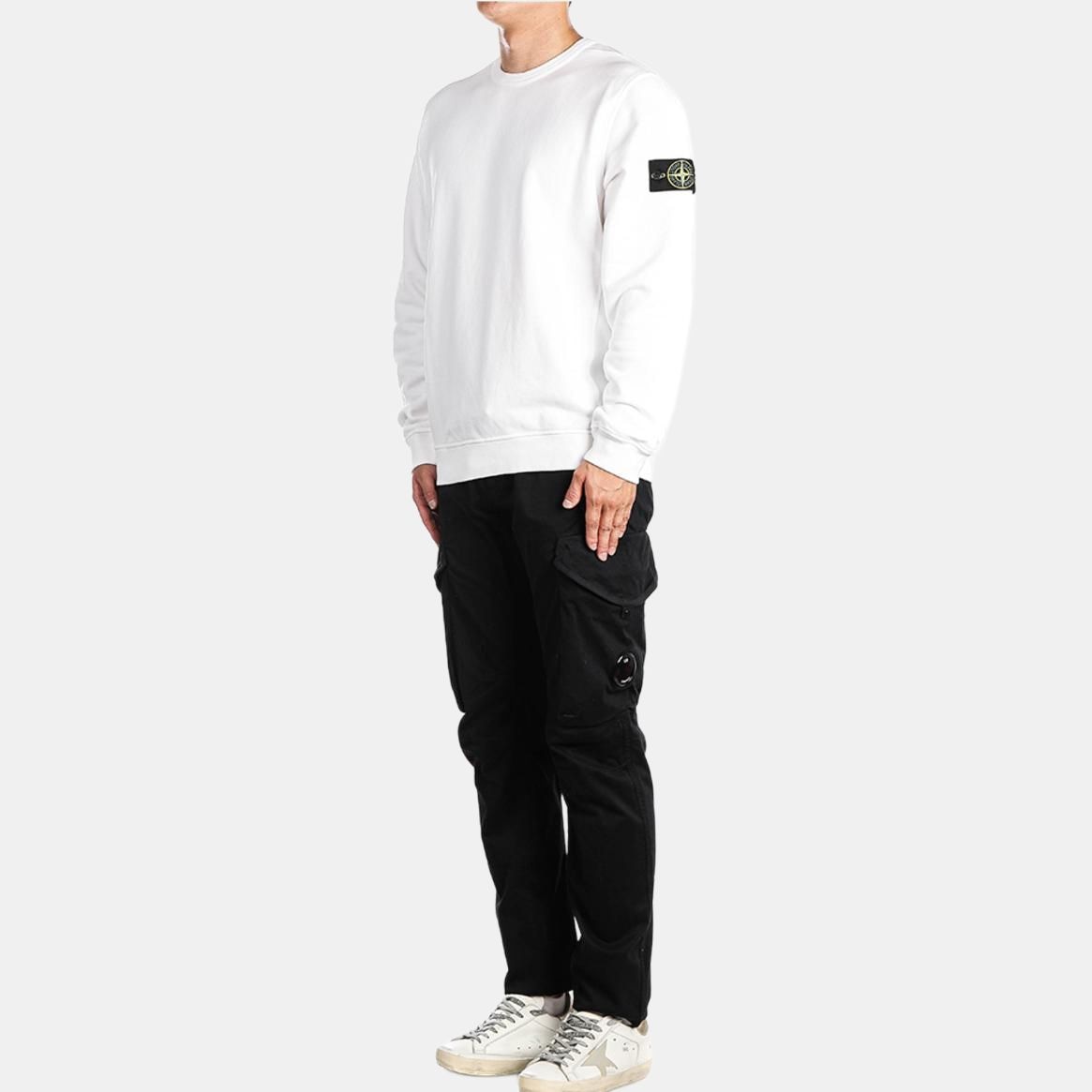 Stone Island Logo Crewneck Sweatshirt White — фото 3