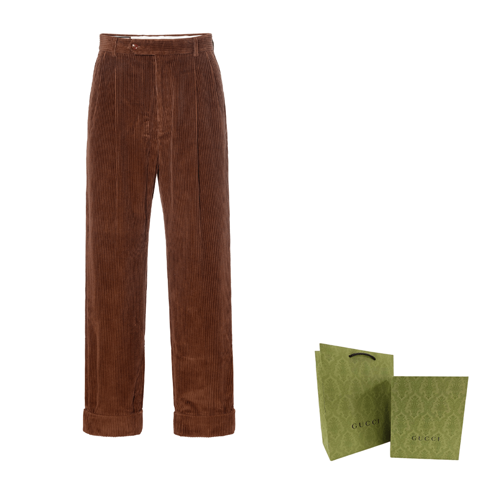 Gucci SS22 Corduroy Trousers Brown — фото 4