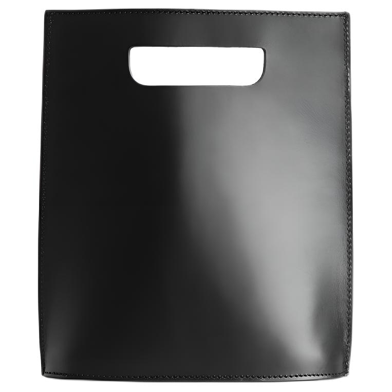 Сумки COS Folio Mini Leather Tote Black