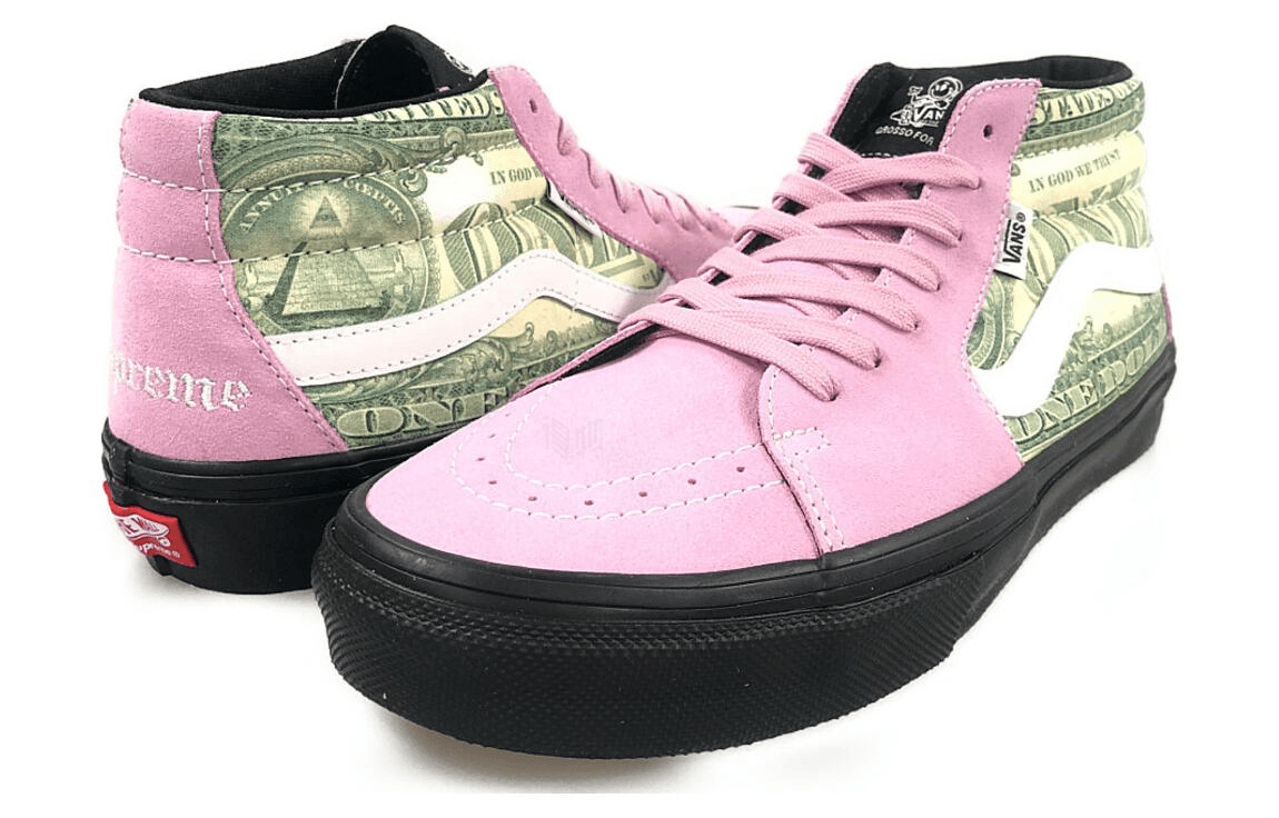 Vans Supreme x Vans Skate Grosso Mid Pink Green — фото 1