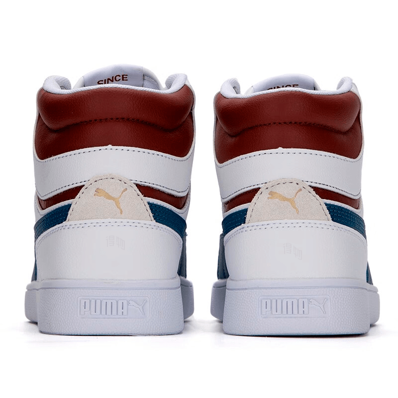 Puma Shuffle Mid White Brown Blue — фото 3