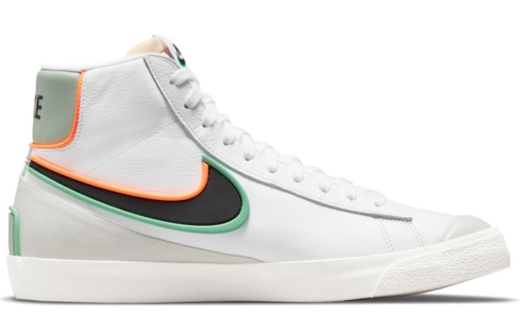 Nike Blazer 77 White Grey Green — фото 1