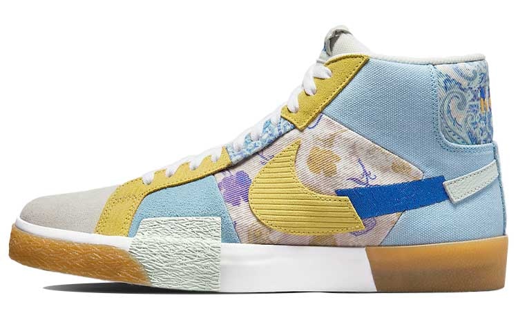 Кроссовки Nike Blazer Mid Light Beige Blue