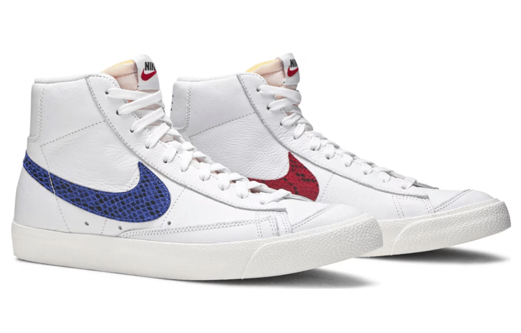 Nike Blazer Mid White Red Blue Snake — фото 2