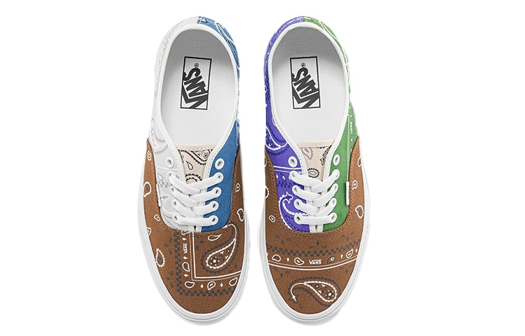 Vans Authentic Paisley Brown Green — фото 2