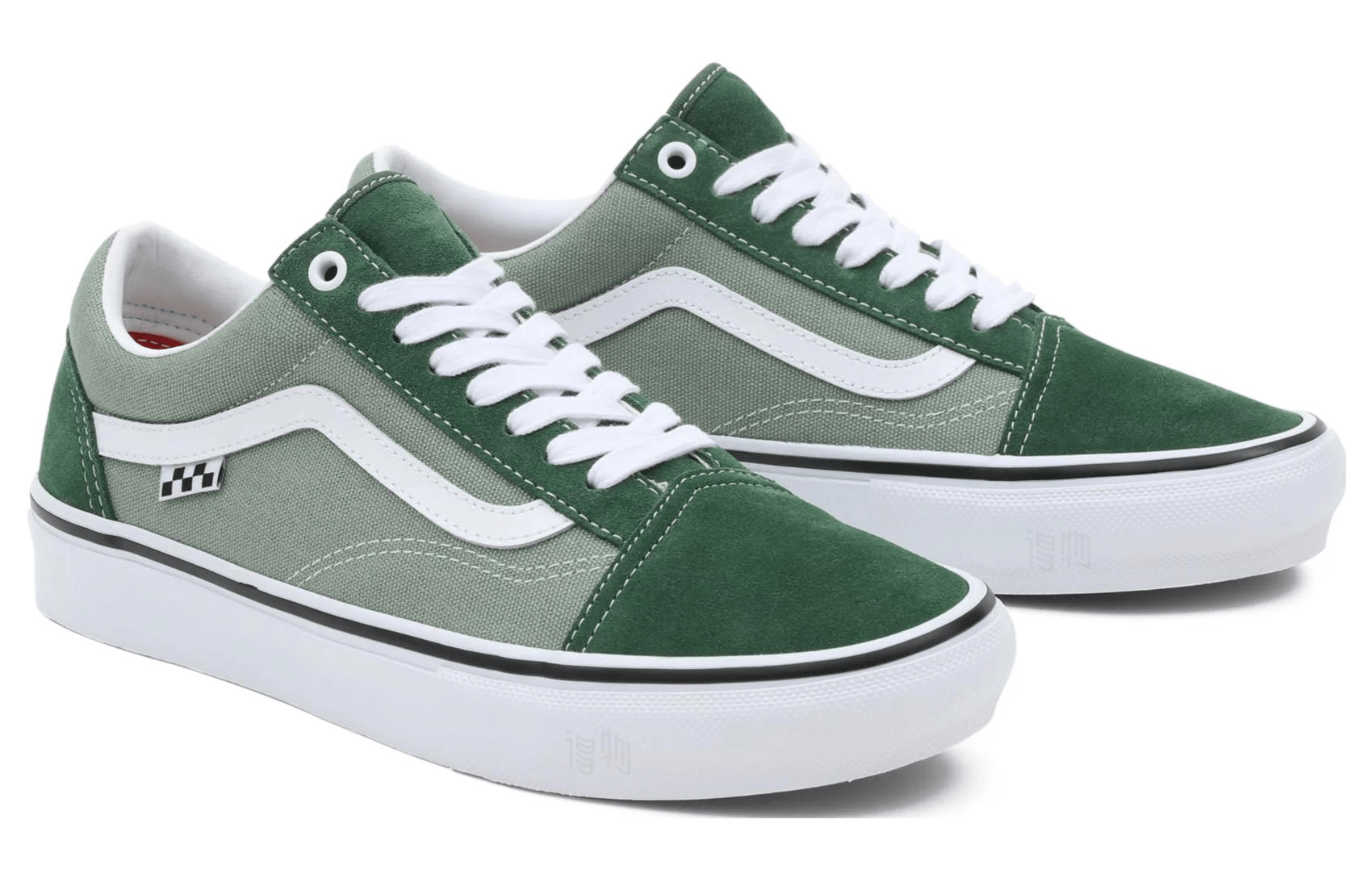 Vans Old Skool Green White — фото 2