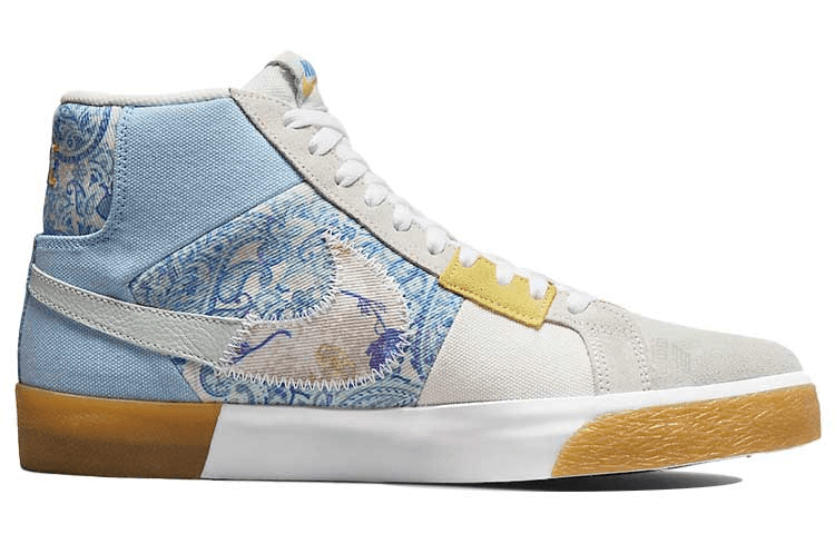 Nike Blazer Mid Light Beige Blue — фото 1