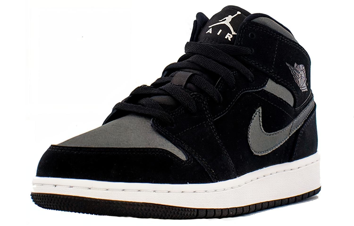 Jordan Air Jordan 1 Mid Black Silver — фото 1
