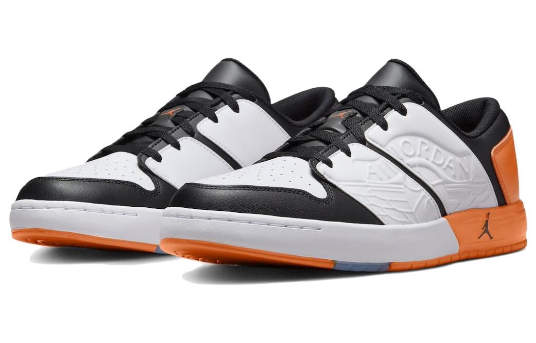 Jordan Nu Retro 1 Low White Black Orange — фото 2