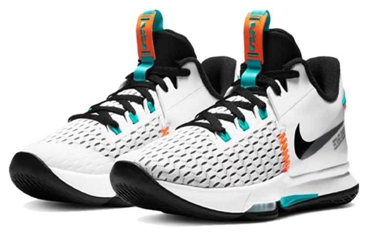 Nike LeBron Witness 5 EP White Green Orange — фото 2
