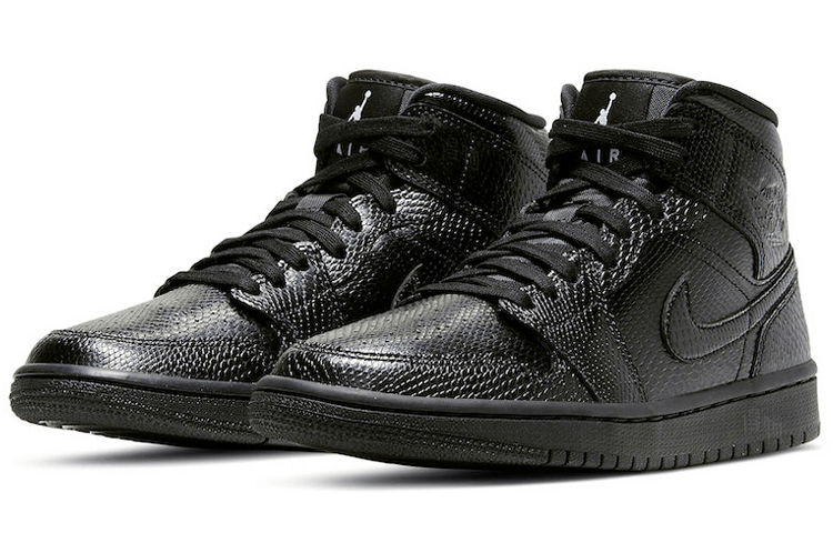 Jordan Air Jordan 1 Mid "Black Snakeskin" — фото 1