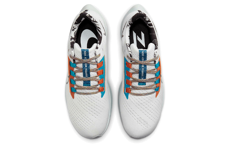 Nike Pegasus 38 White Brown Blue — фото 3