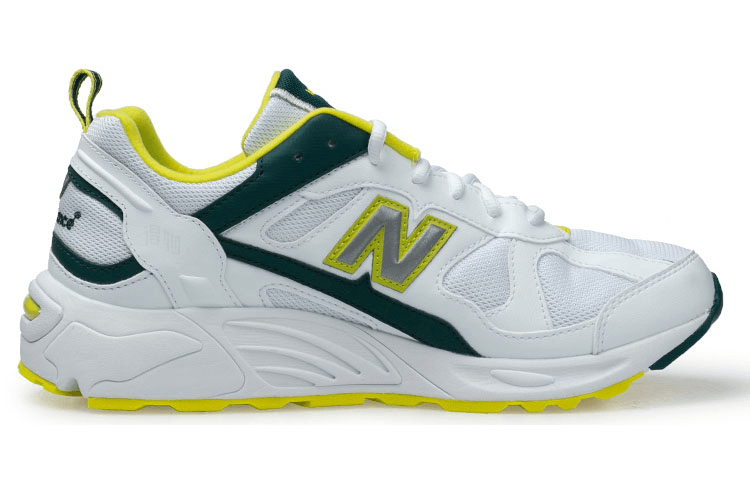 New Balance 878 White Green Yellow — фото 1