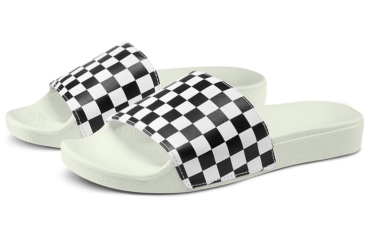 Vans Slide-On White Black Checkerboard — фото 2