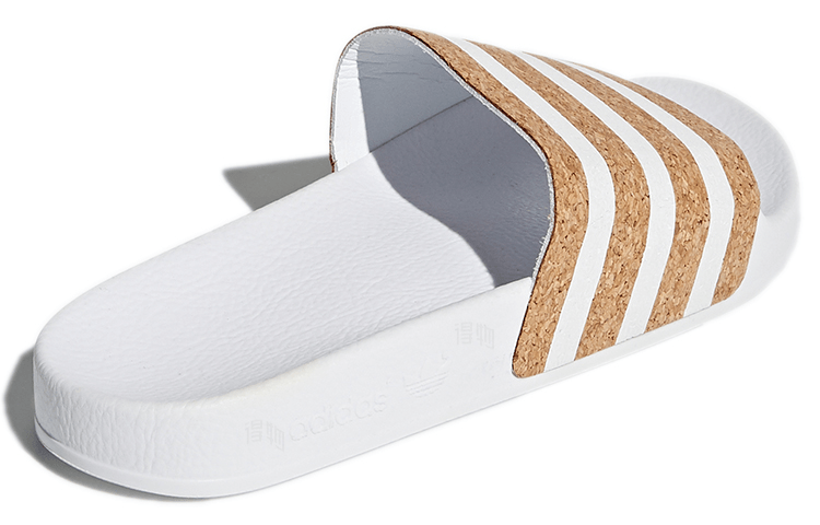 Adidas Adilette White Brown — фото 3