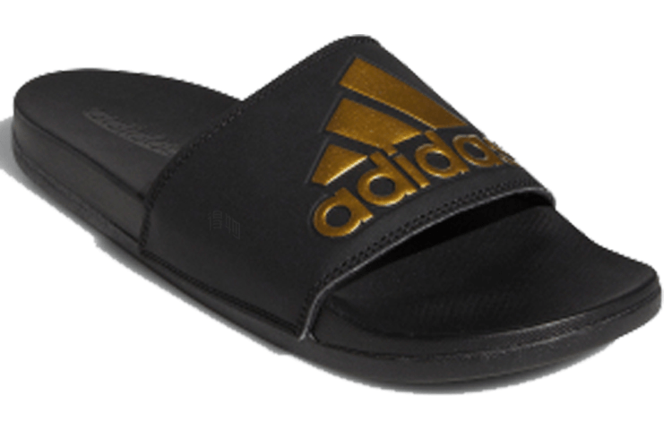 Adidas Adilette Comfort Black Gold — фото 1