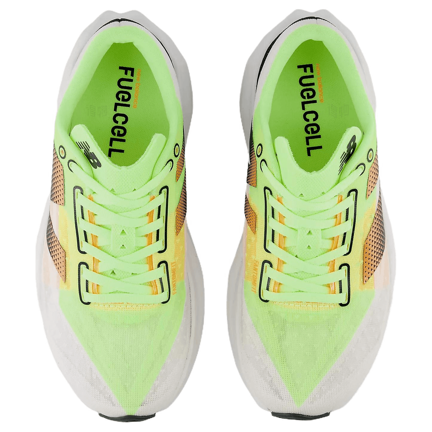 New Balance FuelCell Rebel V4 White Green Orange — фото 3