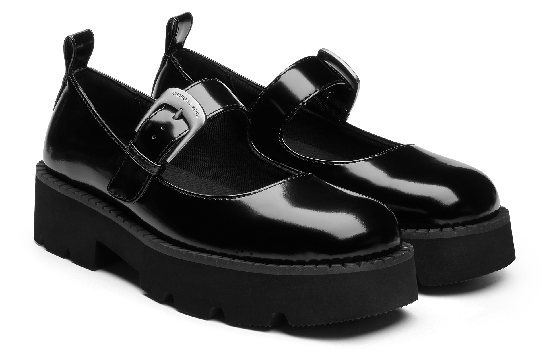 Charles&Keith CHARLESKEITH ck 4.4cm Black BoxBurgundy — фото 1
