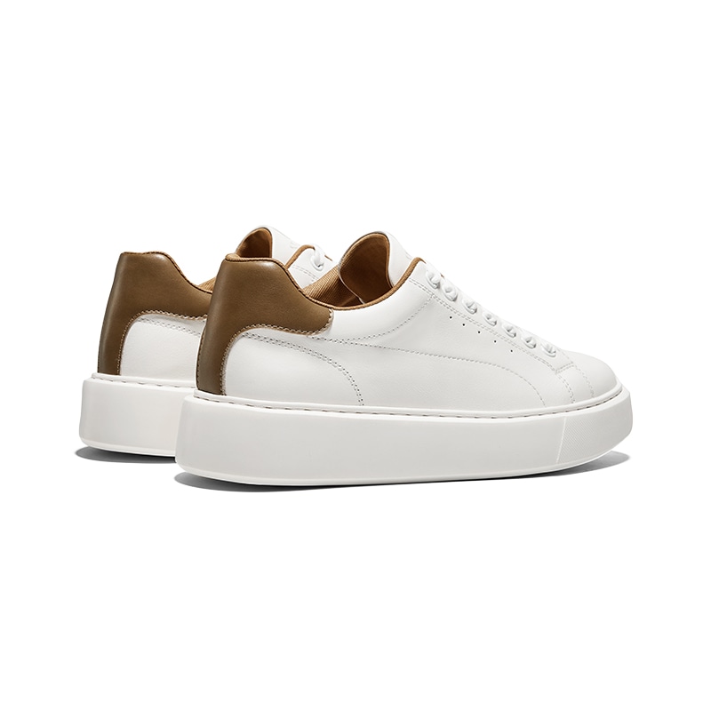 Hautton Jeans Hautton White Brown Sneakers — фото 9