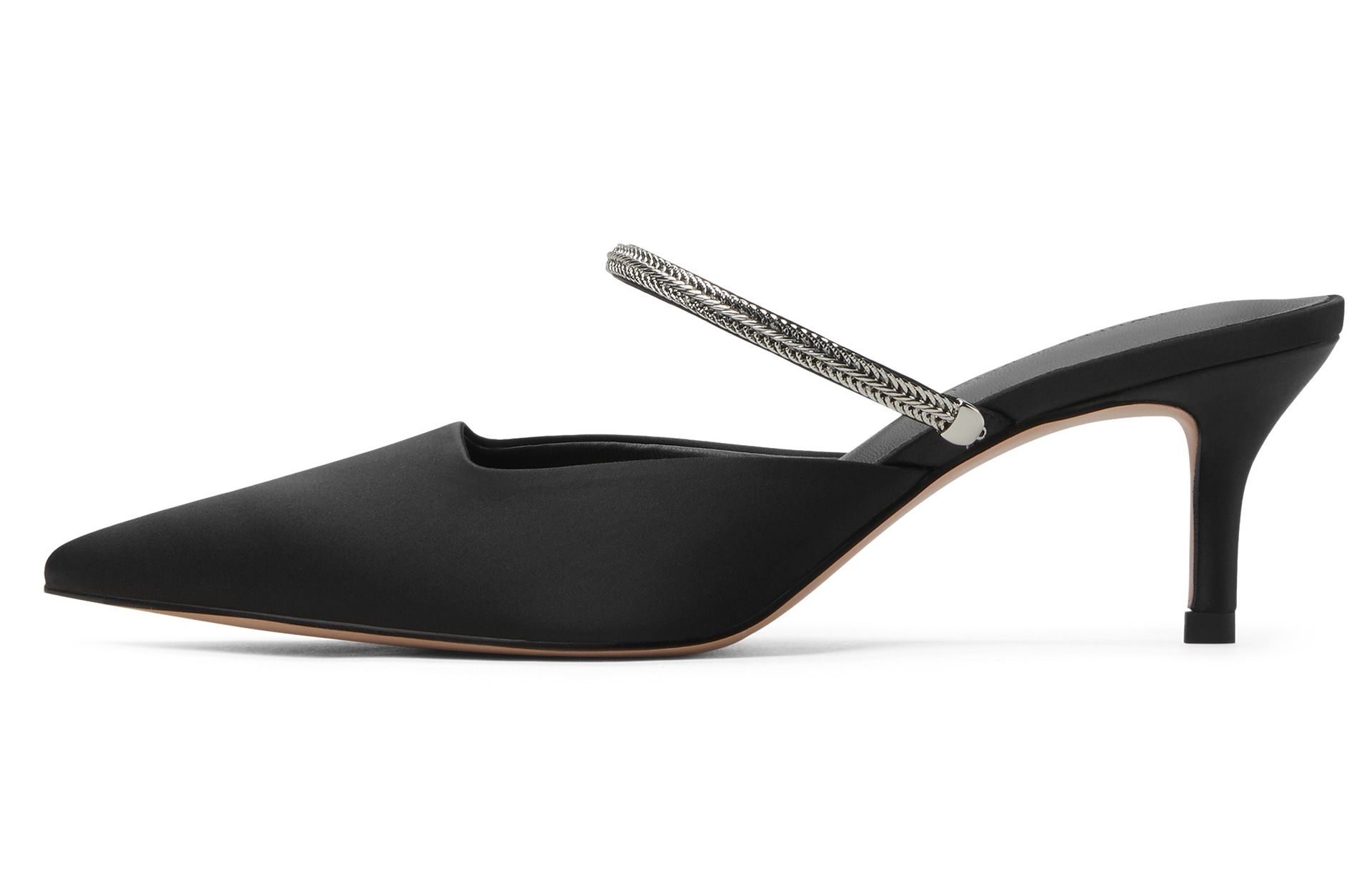 CHARLES&KEITH CHARLESKEITH ck PU 6.2cm BLACK TEXTUREDSilver