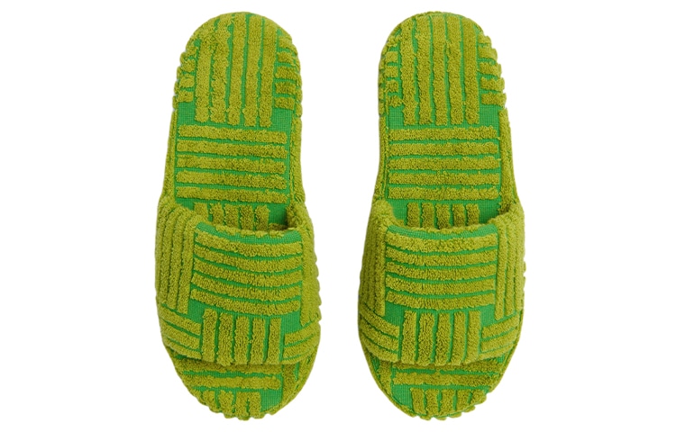 Bottega Veneta Resort Sponge Slides Green — фото 3