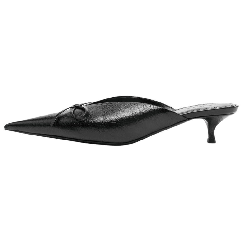 Balenciaga Bow Decor Mules 4cm Black