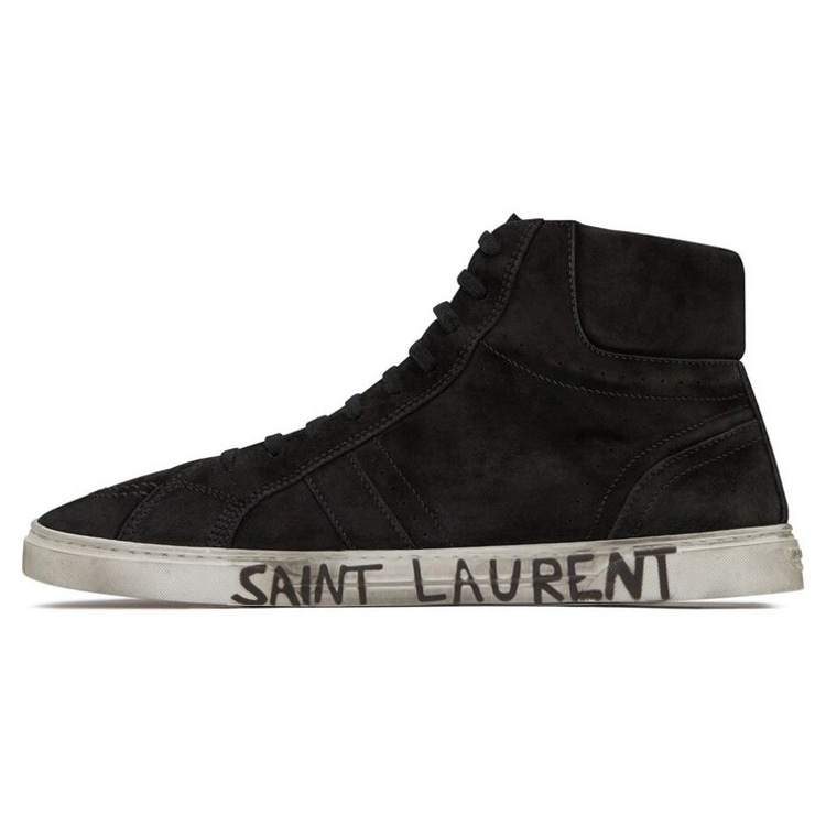 Кроссовки SAINT LAURENT/圣罗兰 Saint Laurent High Top Sneakers Black