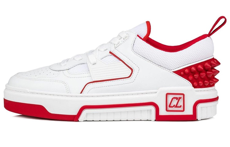 Кроссовки Christian Louboutin/路铂廷 CL Platinum Low Top Sneakers White Red