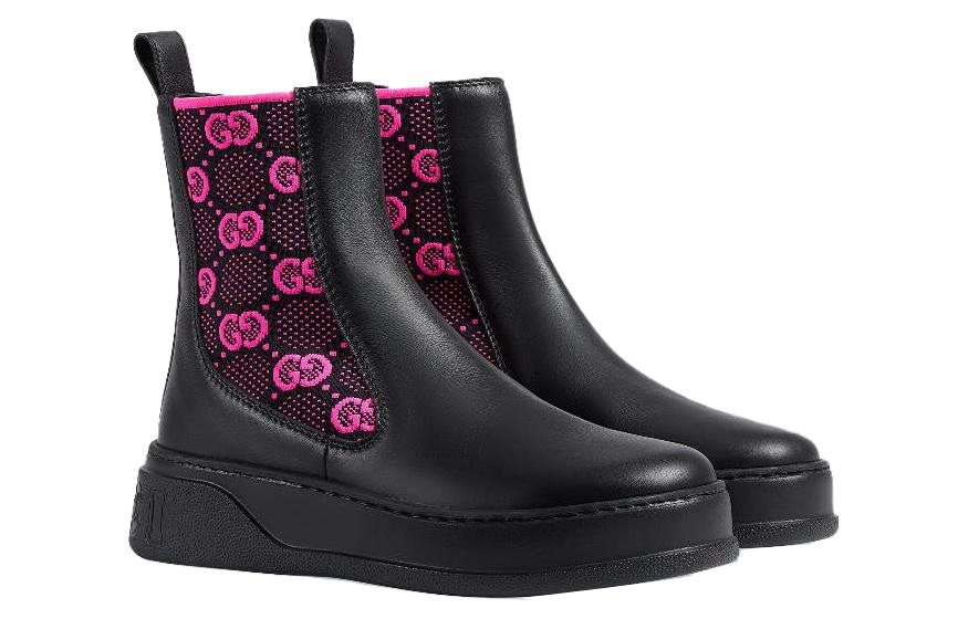 Gucci Chelsea Boots Black Purple — фото 2