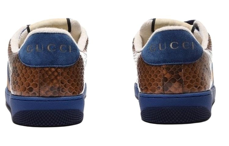 Gucci Low-Top Sneakers Blue Yellow — фото 4