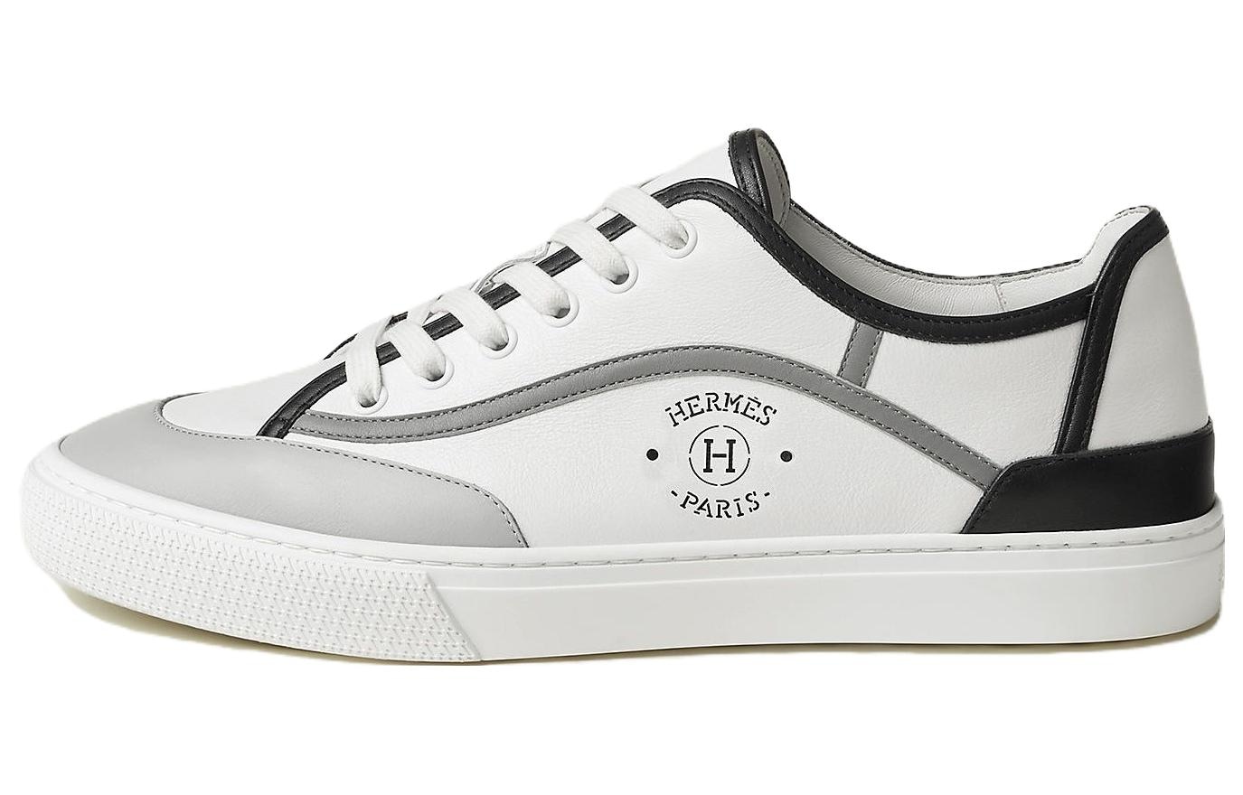 Кроссовки HERMES/爱马仕 HERMES Get Low-Top Sneakers White Grey