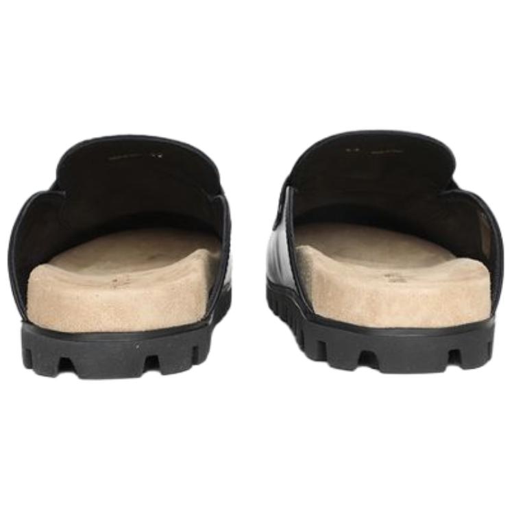 Miu Miu Round Toe Mule Slippers Black — фото 4