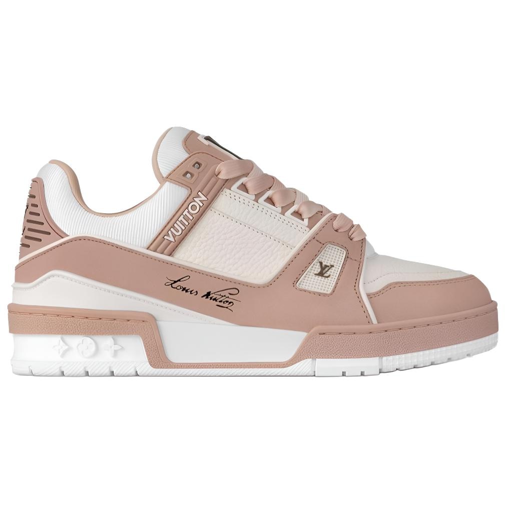 Louis Vuitton Trainer Low Pink White — фото 1
