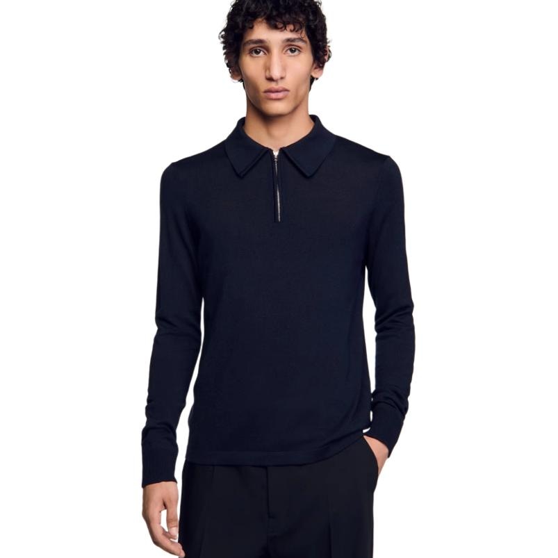 Sandro French Collar Pullover Sweater — фото 1