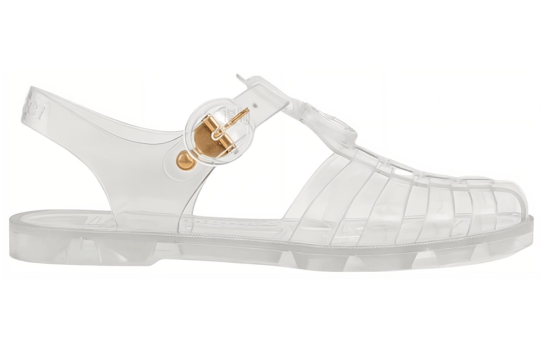 Gucci Rubber Double G Sandals Transparent — фото 1