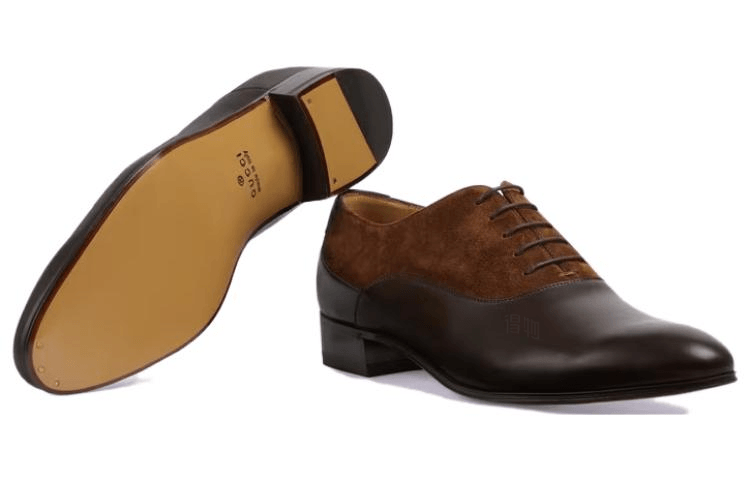 Gucci Leather Low Top Sneakers Brown — фото 3