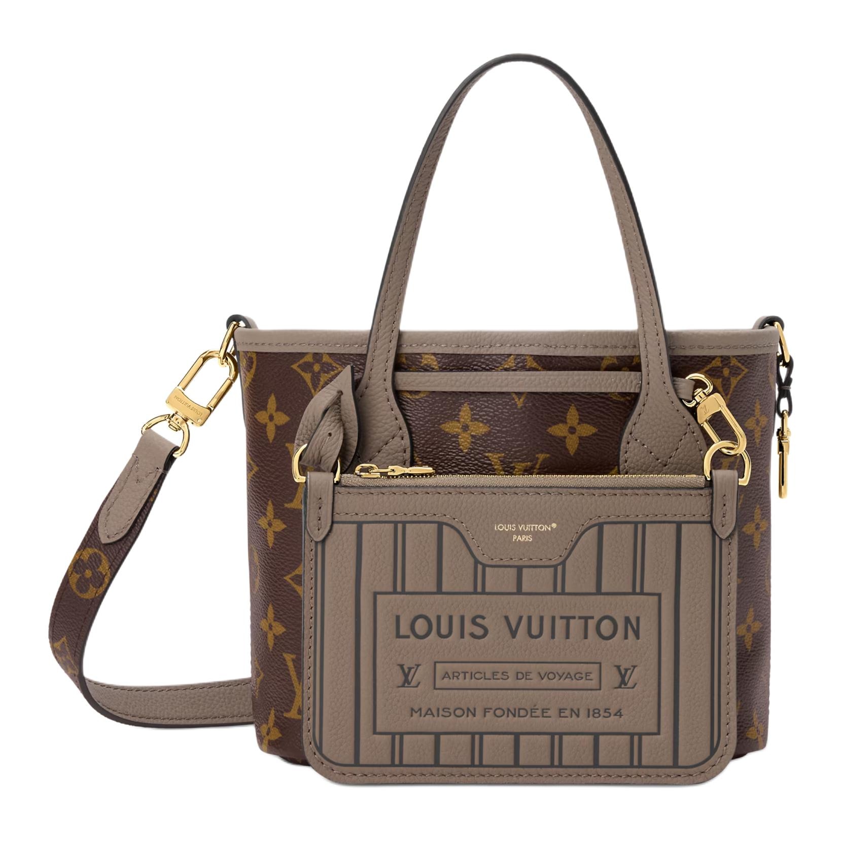 Сумки Louis Vuitton NEVERFULL BANDOULIERE INSIDE OUT BB Tote