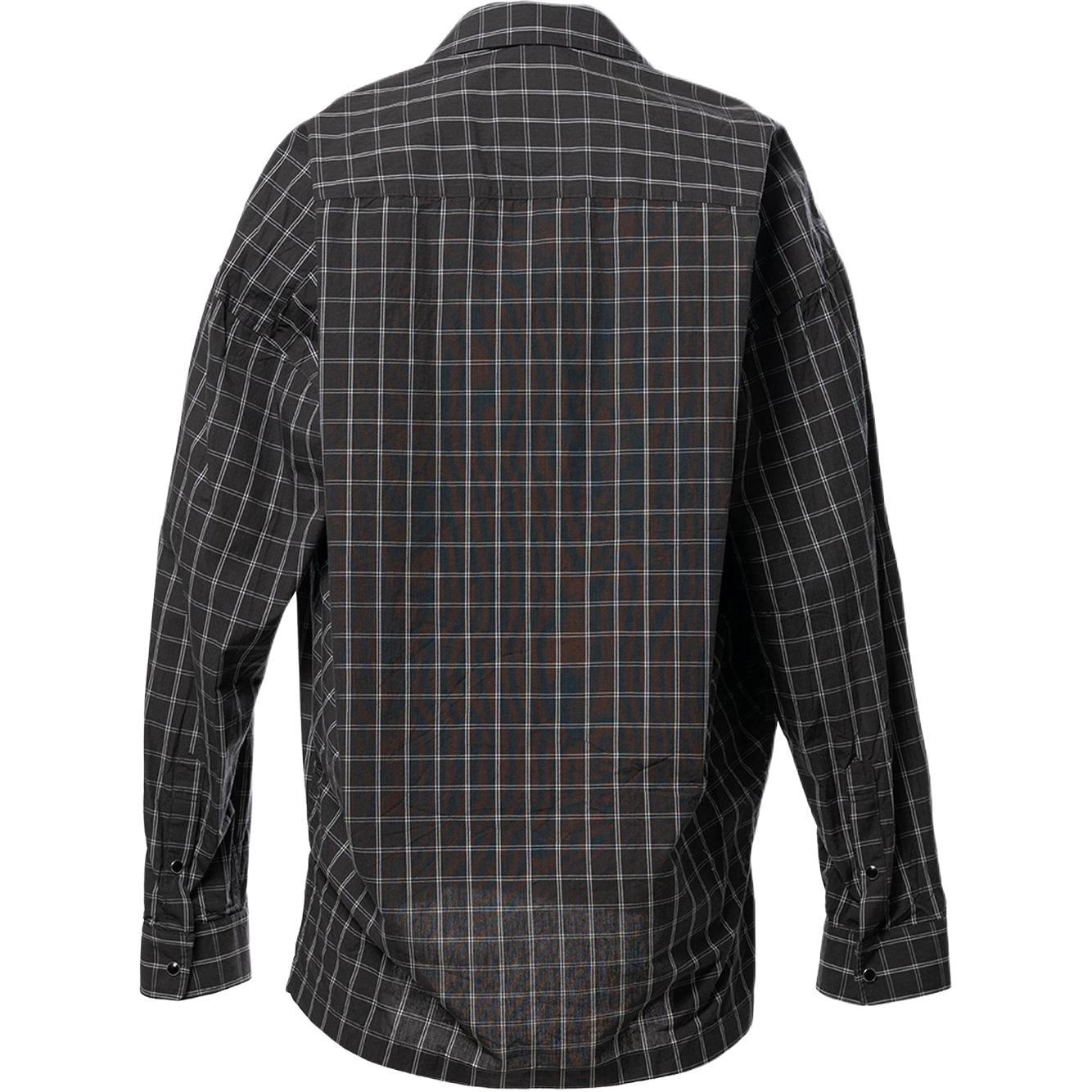 Mihara Yasuhiro MMY SS26 Embellished Sticker Long Sleeve Check Shirt 2026 — фото 1